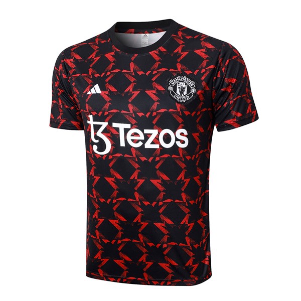 Camiseta Entrenamiento Manchester United 2024-25 Negro Rojo